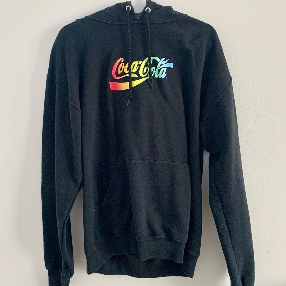 Rainbow Coca Cola Black Hoodie
